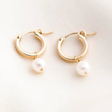 Pearl Hoop Earrings