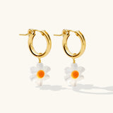 Daisy Hoop Earrings