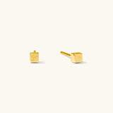 Tiny Cube Stud Earrings
