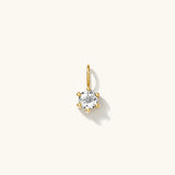 White Topaz Charm (April Birthstone)