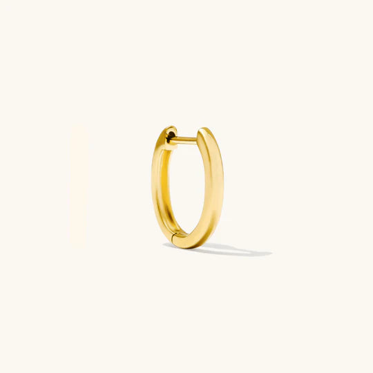 Oval Huggie Hoop Earrings