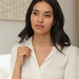 Tiny Initial Necklace - 14k Solid Gold