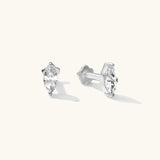 Marquise Flat Back Stud Earring
