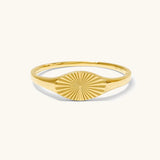 Sunburst Signet Ring