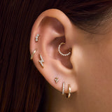 Diamond Cluster Curved Bar Piercing Set