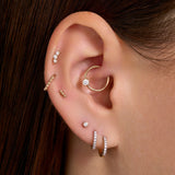 Diamond Bezel Set Round Cut Piercing