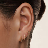 Twisted Small Huggie Hoops