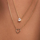 Round Cut Cubic Zirconia Pendant Necklace