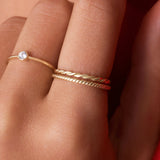 Essential Twisted Stacker Ring Set