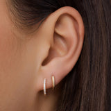 Pavé Zirconia Oval Hoops Layering Set