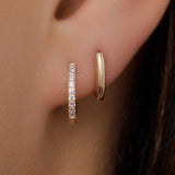 Pavé Zirconia Oval Hoops Layering Set