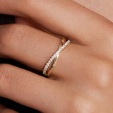 Crossover Cubic Zirconia Eternity Ring