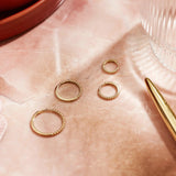 Twisted Small Huggie Hoops