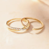 Crossover Cubic Zirconia Eternity Ring
