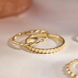 Essential Twisted Stacker Ring Set