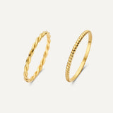 Essential Twisted Stacker Ring Set