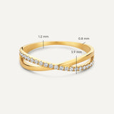 Crossover Cubic Zirconia Eternity Ring