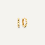 Twisted Beaded Huggie Hoops Stacking Set