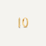 Twisted Small Huggie Hoops