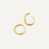 Twisted Small Huggie Hoops