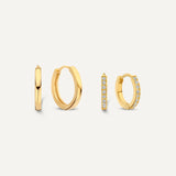 Essential Pavé Zirconia Hoops Layering set