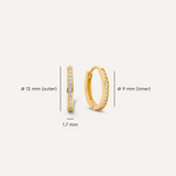 Pavé Zirconia Oval Hoops Layering Set