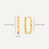 Hammered Zirconia U Hoops Layering Set