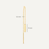 Bar Pull Through Drop Earrings