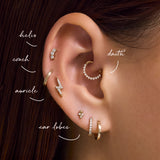 Diamond Cluster Curved Bar Piercing Set