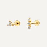 Diamond Lotus Threefold Piercing Set