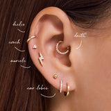 Diamond Lotus Threefold Piercing Set