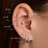 Diamond Bezel Set Round Cut Piercing