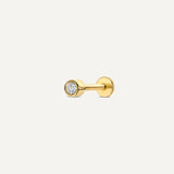 Diamond Bezel Set Round Cut Piercing