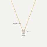Round Cut Cubic Zirconia Pendant Necklace