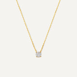 Round Cut Cubic Zirconia Pendant Necklace