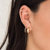 Thick Flower Hoop Earrings