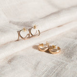Thick Flower Hoop Earrings