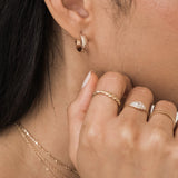 Thick Flower Hoop Earrings