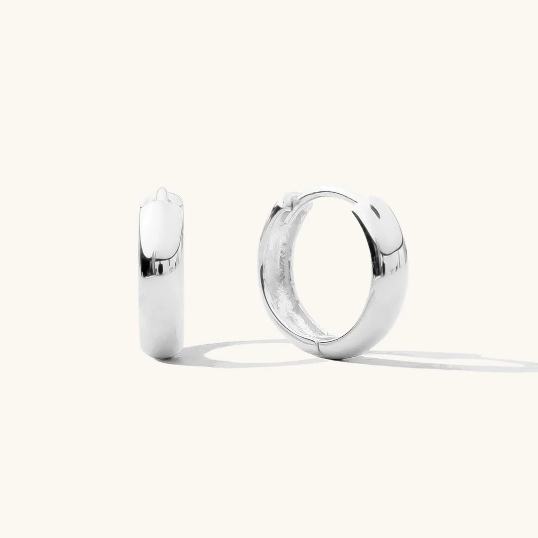 Thick Huggie Hoop Earrings