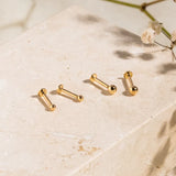 Tiny Ball Flat Back Stud Earring