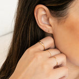 Tiny Ball Flat Back Stud Earring