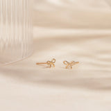 Tiny Bow Stud Earrings