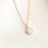 Round Opal Necklace