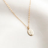 Tiny Virgin Mary Necklace