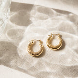 Vintage Floral Hoop Earrings
