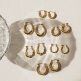 Vintage Floral Hoop Earrings