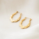 Vintage Scalloped Hoop Earrings
