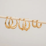 Vintage Scalloped Hoop Earrings