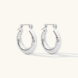 Vintage Floral Hoop Earrings