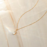 White Topaz Baguette Charm